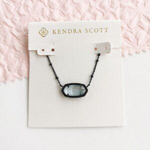 Kendra Scott Elisa Gray Illusion Satellite Pendant Necklace in Gunmetal
